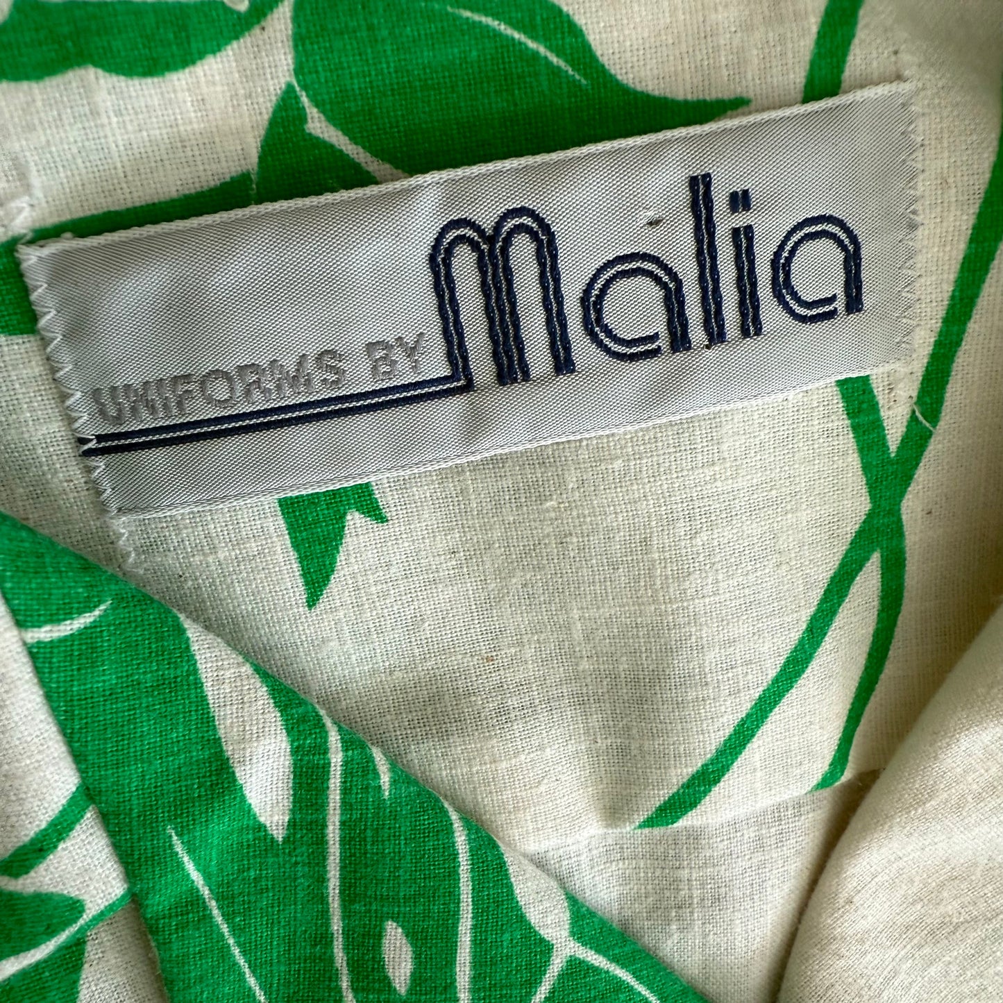 Aloha Petroleum Uniform by Malia Men's Vintage Novelty Aloha Shirt