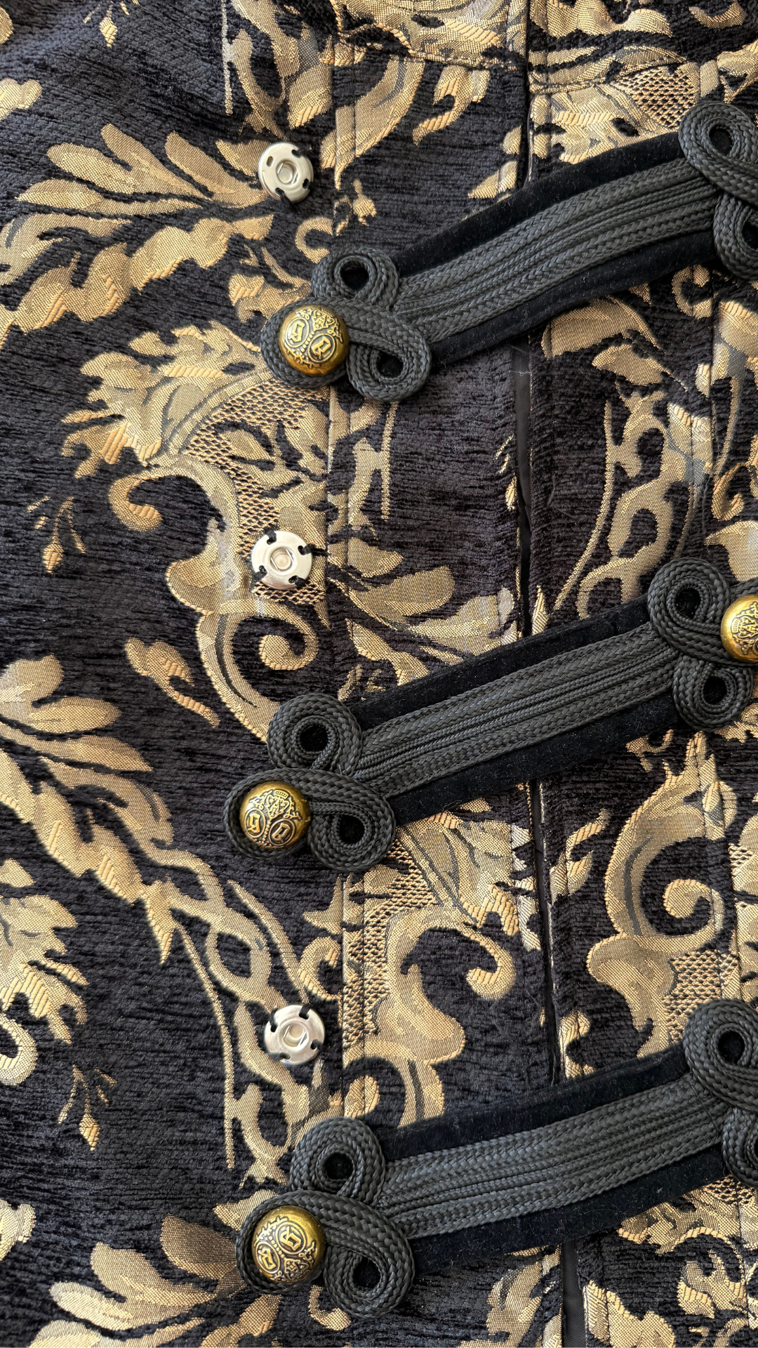 Vintage-80/90s Brocade Maxi Vest Coat