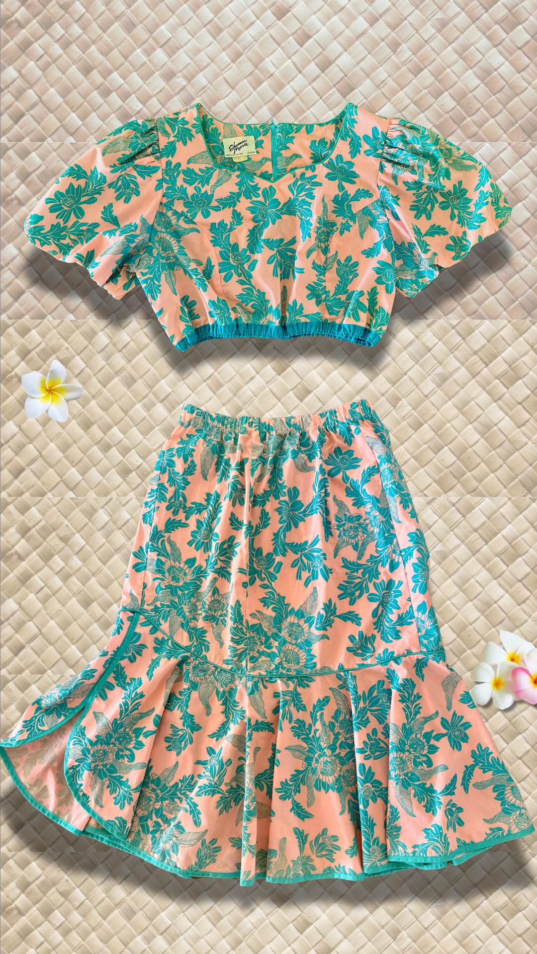 Custom Retro Women's 2 Piece Vintage Hawaiian Set
