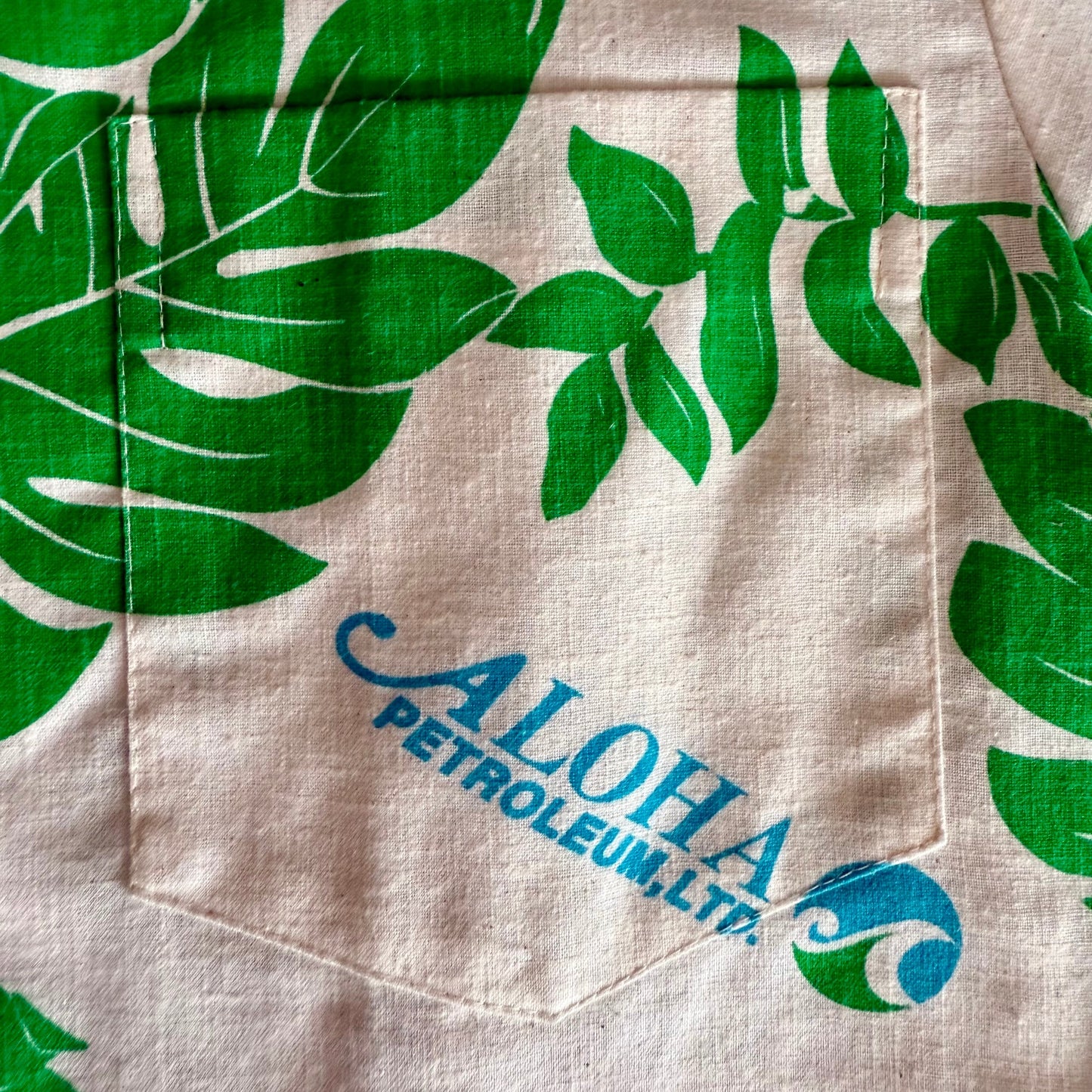 Aloha Petroleum Uniform by Malia Men's Vintage Novelty Aloha Shirt