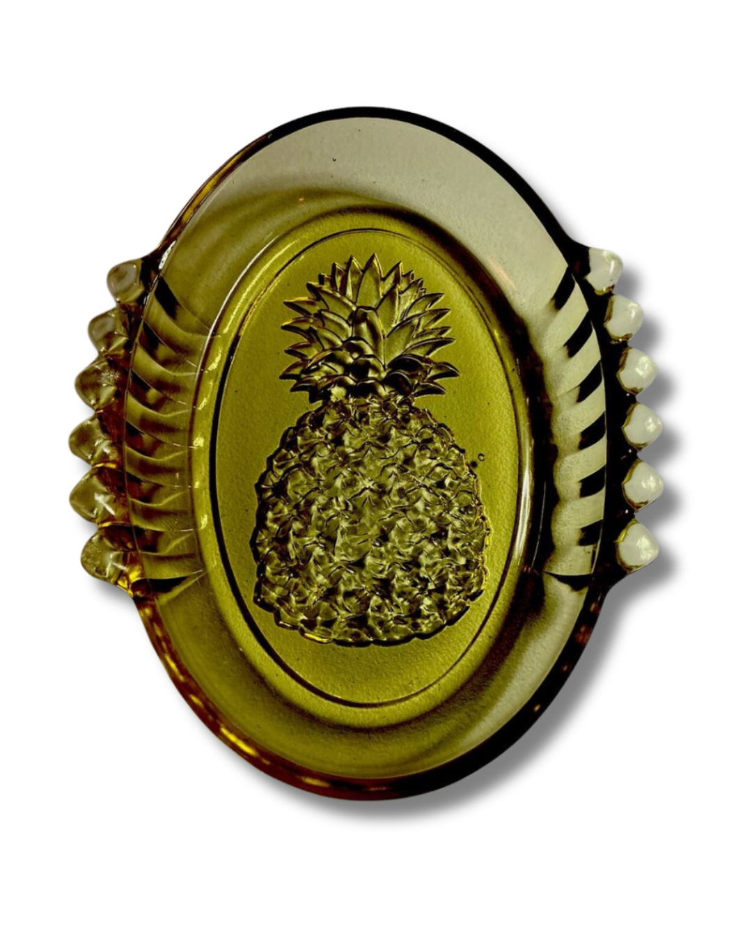 Yellow Pineapple Indiana Glass Serving Bowl