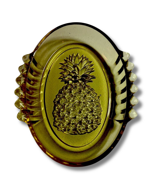Yellow Pineapple Indiana Glass Serving Bowl