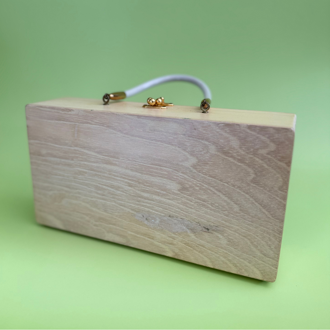 Rare 1960s Enid Collins "Money Tree" Wooden Box Bag