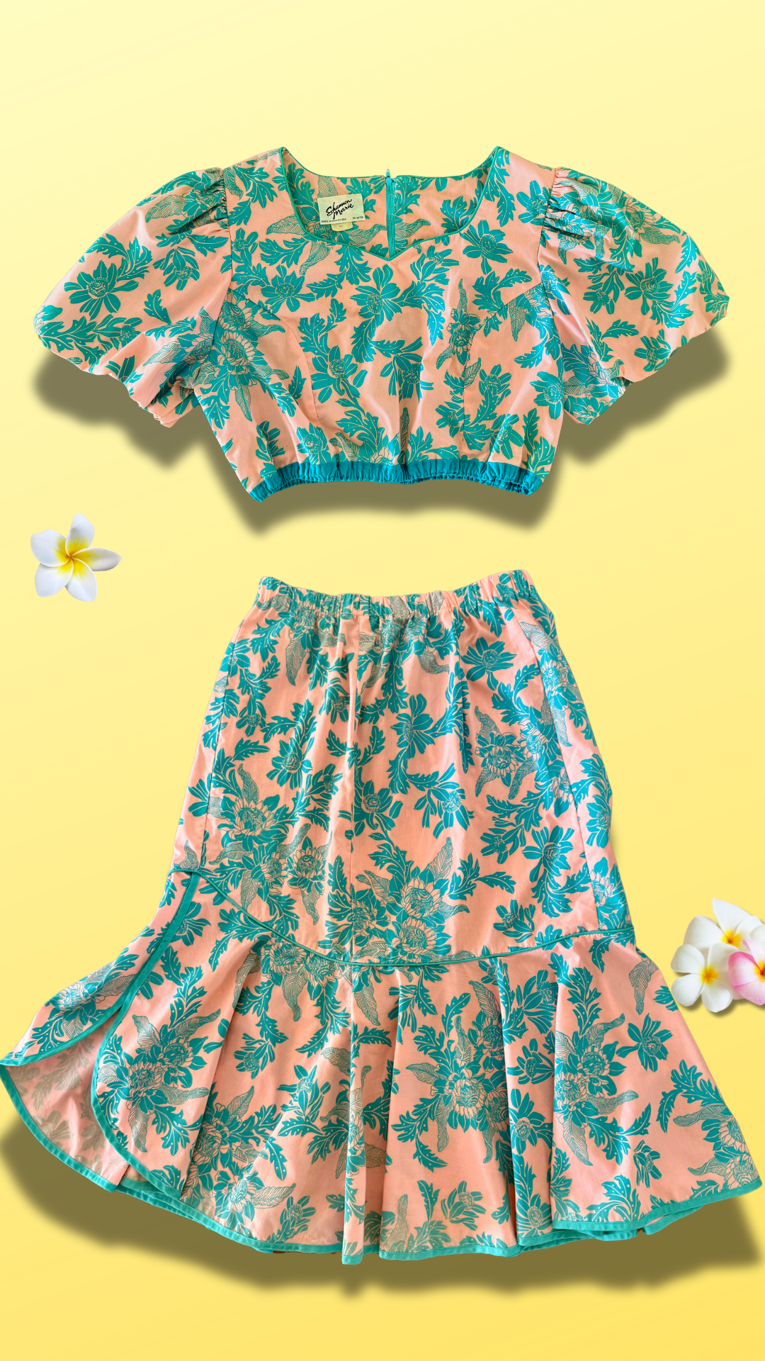 Custom Retro Women's 2 Piece Vintage Hawaiian Set