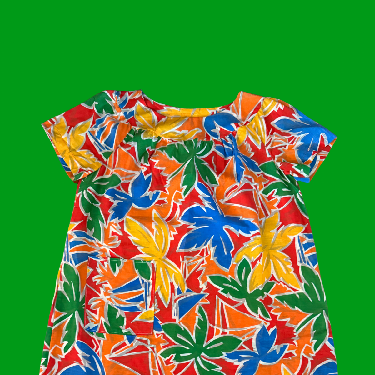 1980s Abstract Tropics Pop Tunic – One-of-a-Kind Vintage Statement
