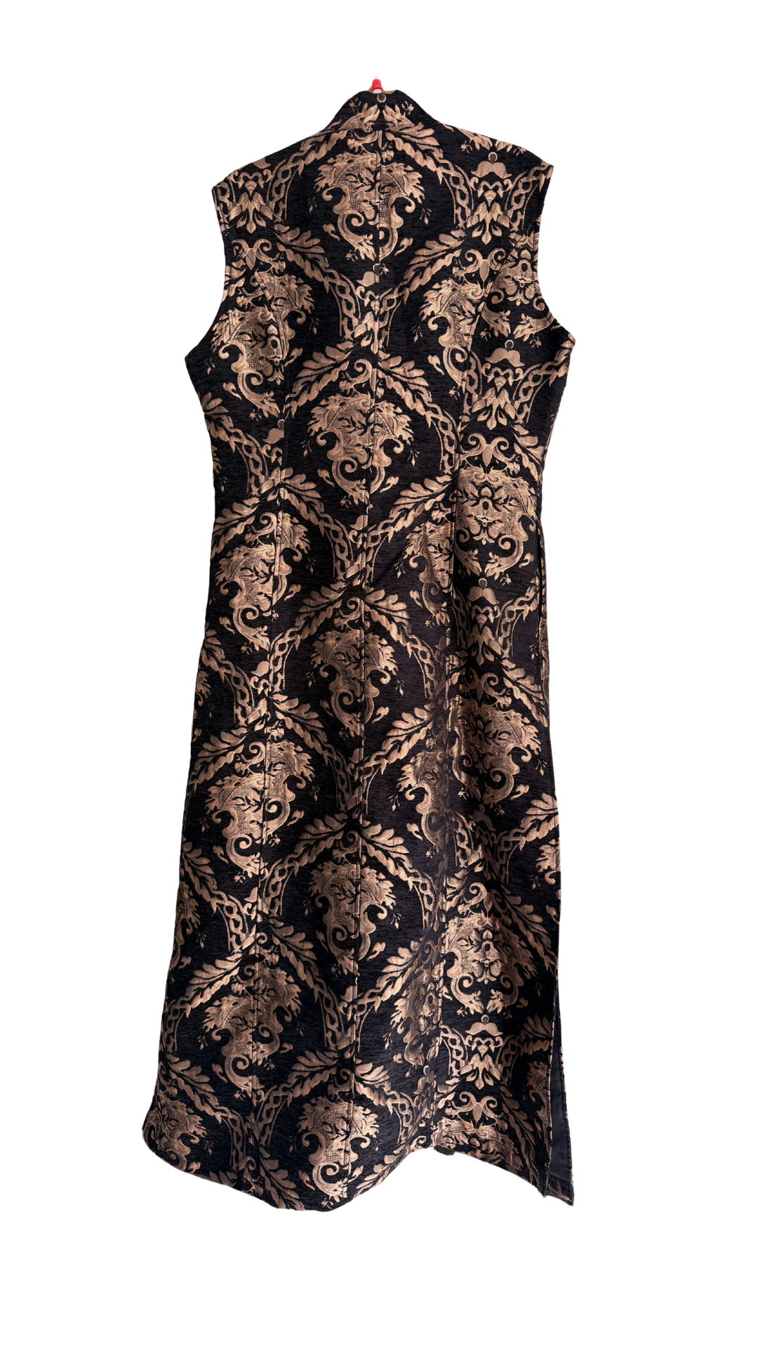 Vintage-80/90s Brocade Maxi Vest Coat