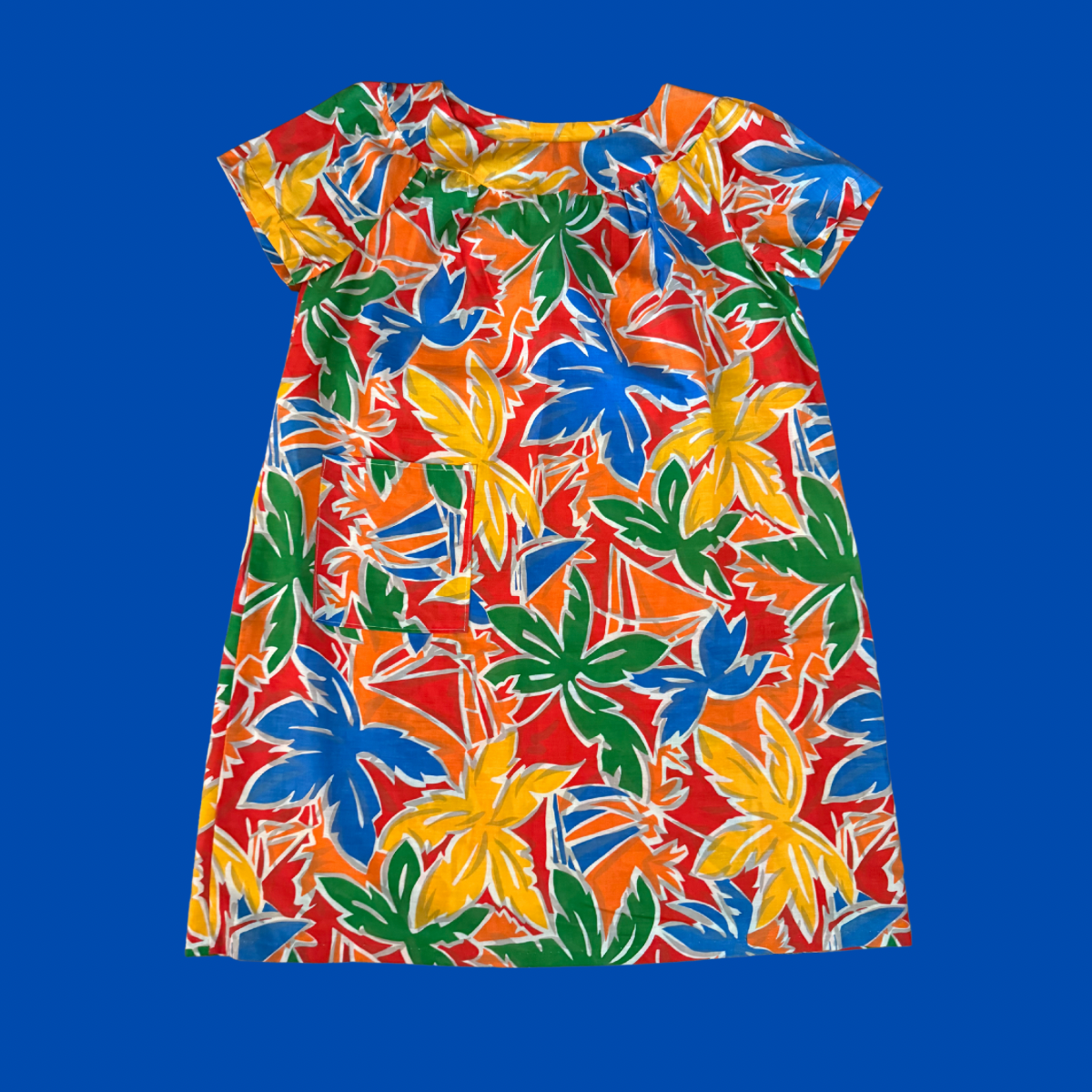 1980s Abstract Tropics Pop Tunic – One-of-a-Kind Vintage Statement