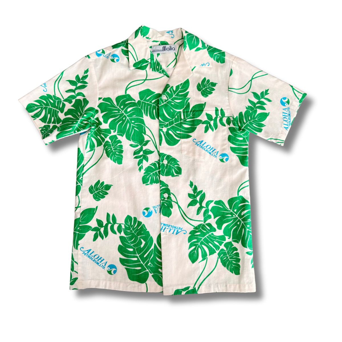 Aloha Petroleum Uniform by Malia Men's Vintage Novelty Aloha Shirt
