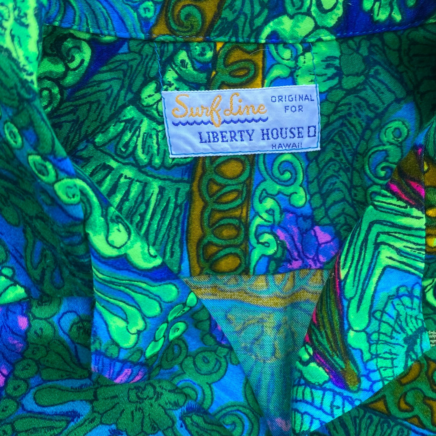 Surf Line for Liberty House Vintage Hawaiian Shirt Medium