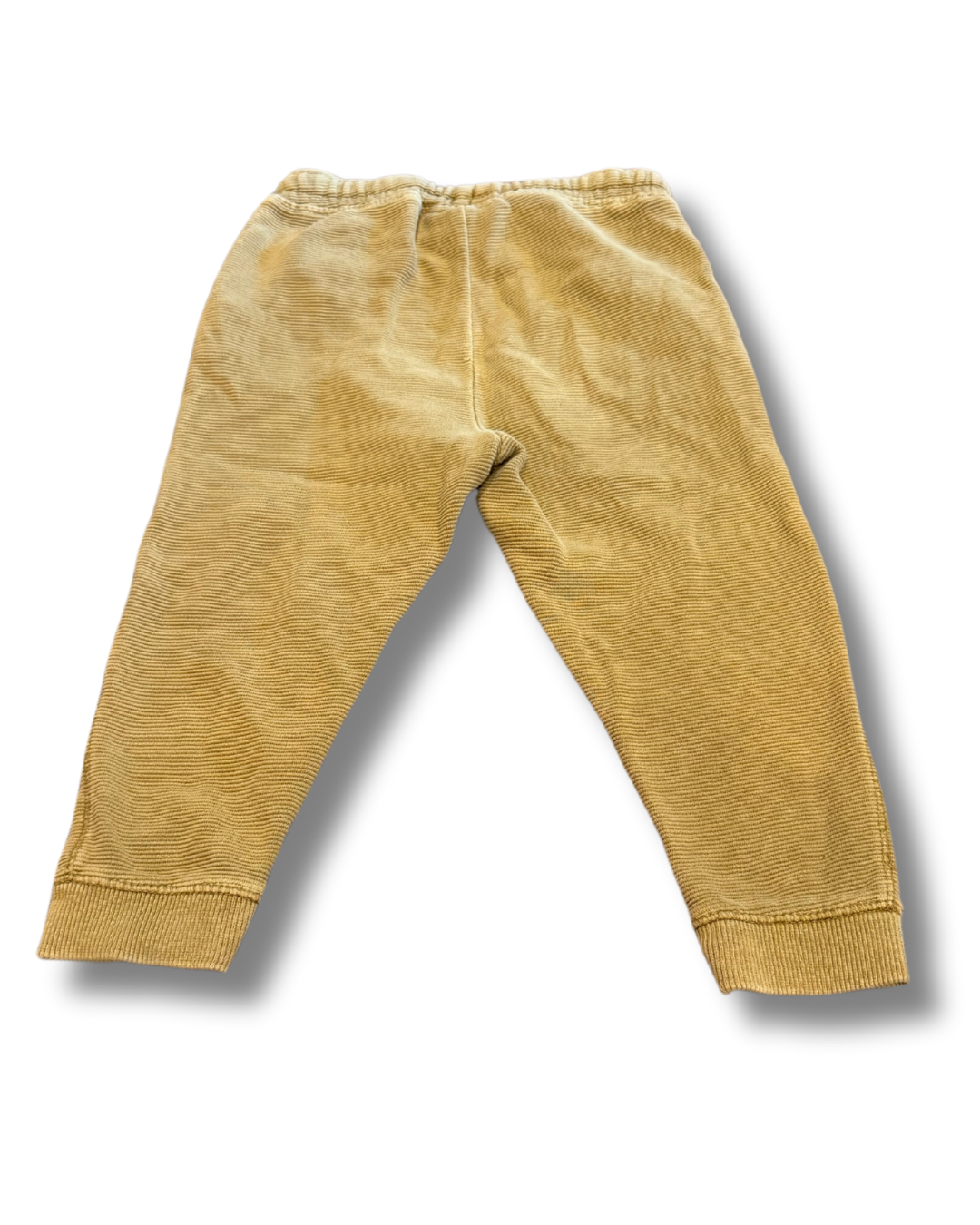 Zara Baby Ribbed Cotton Joggers – Olive 2/3 Years