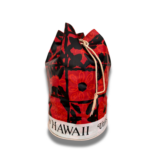 Vintage 1960s Hawaiian Airlines Red Logo Travel Bag