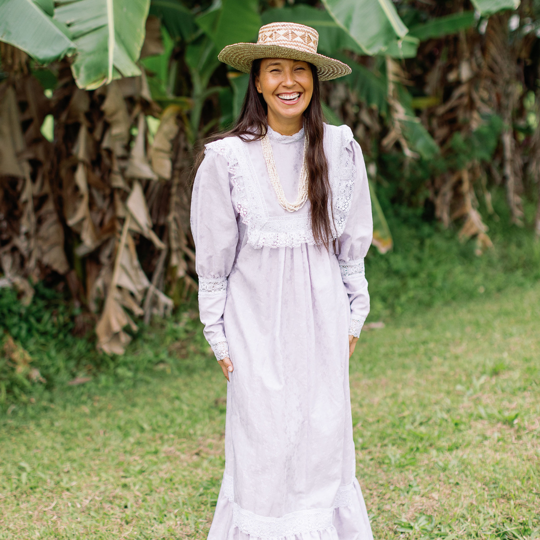 Lavender Lace Mu'umu'u by Hilda Hawaii