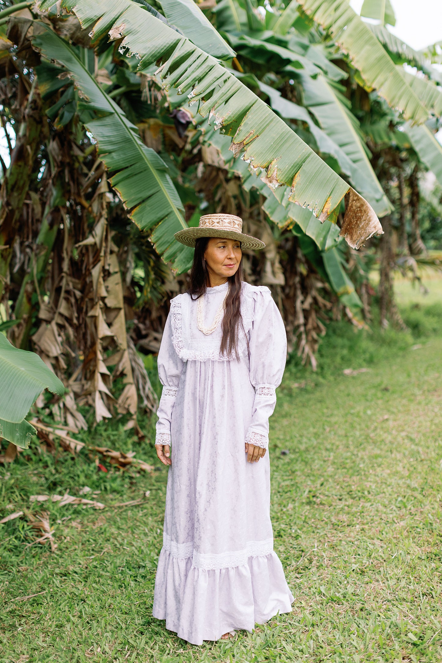 Lavender Lace Mu'umu'u by Hilda Hawaii