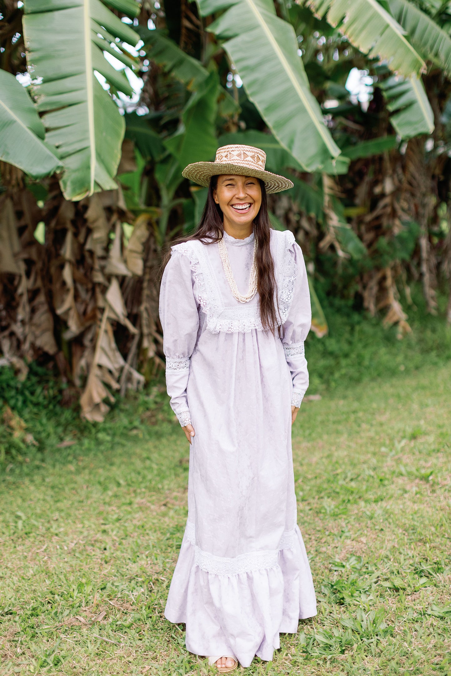 Lavender Lace Mu'umu'u by Hilda Hawaii