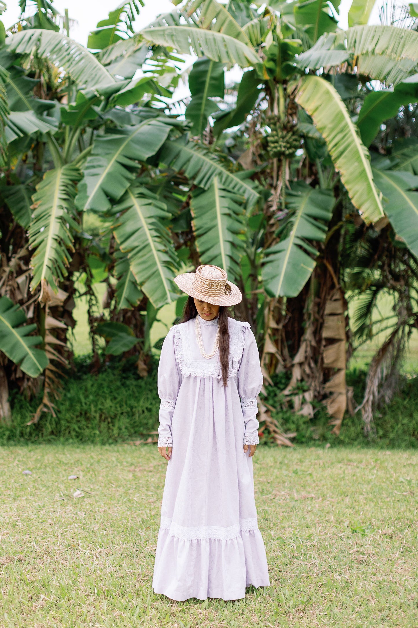 Lavender Lace Mu'umu'u by Hilda Hawaii