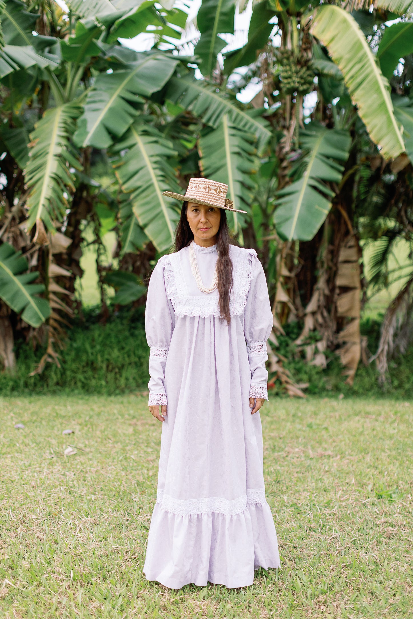 Lavender Lace Mu'umu'u by Hilda Hawaii